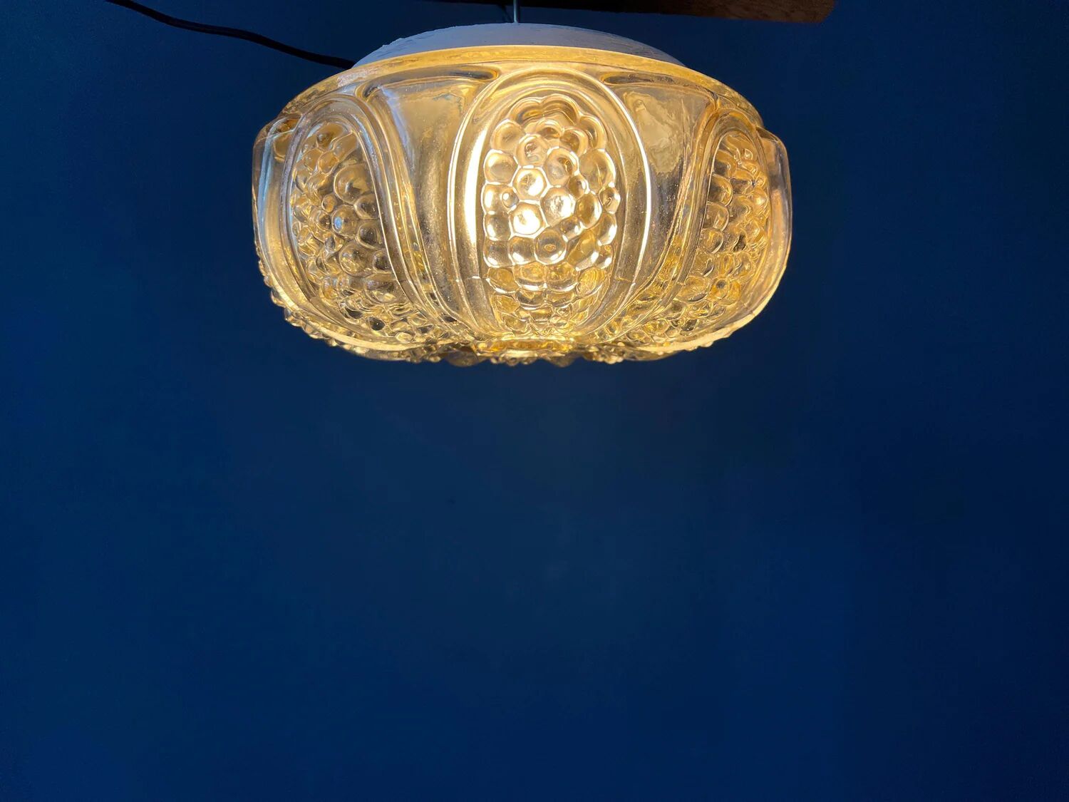 30s flush mount glass ceiling lamp