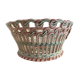 Fruit basket in fine polychrome earthenware KG Lunéville, 1900