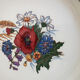 Set of 6 flat plates in earthenware Sarreguemines Model "Agreste" vintage