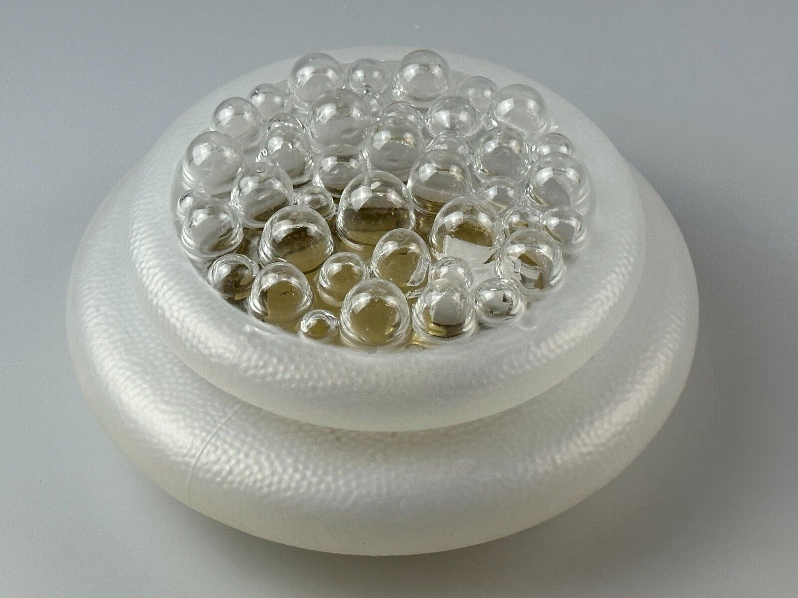 60s 70s Plafoniere gold wall lamp bubble glass space age design