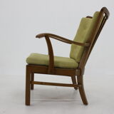 1940s Fritz Hansen Beech Armchair by Soren Hansen Model 1628 , Denmark