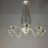 Colourless Venetian glass lustre from Murano circa 1930