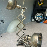 2 accordion scissors wall lights Cheoma in silver metal