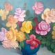 Painting bouquet of flowers by Lucien Le Guern