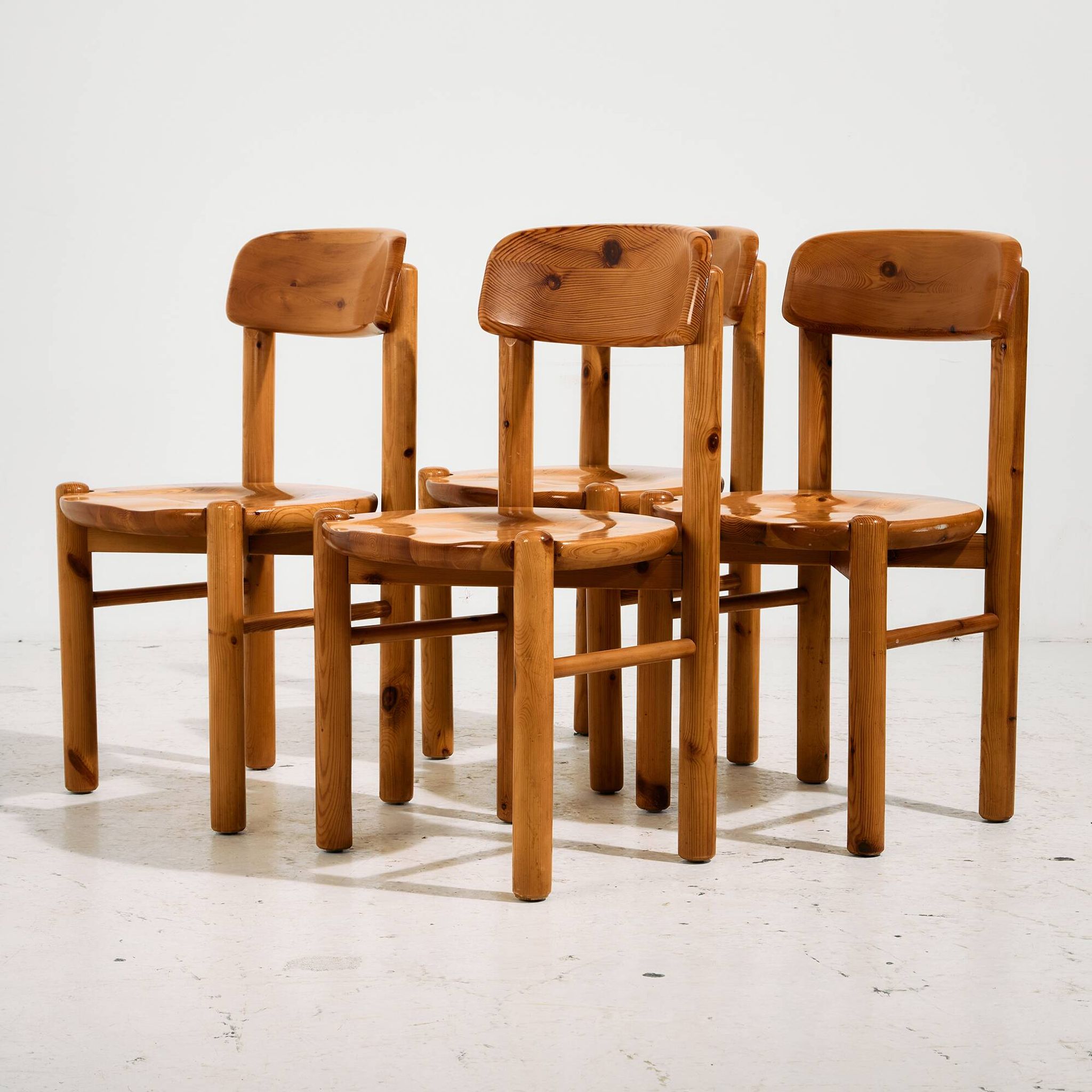 Pine dining chair by Rainer Daumiller for Hirtshals Savvaerk, set of 4
