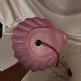 Pink shell and opaline pearl lamp, Saint-Jacques, France, 1970