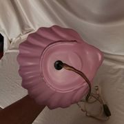 Pink shell and opaline pearl lamp, Saint-Jacques, France, 1970