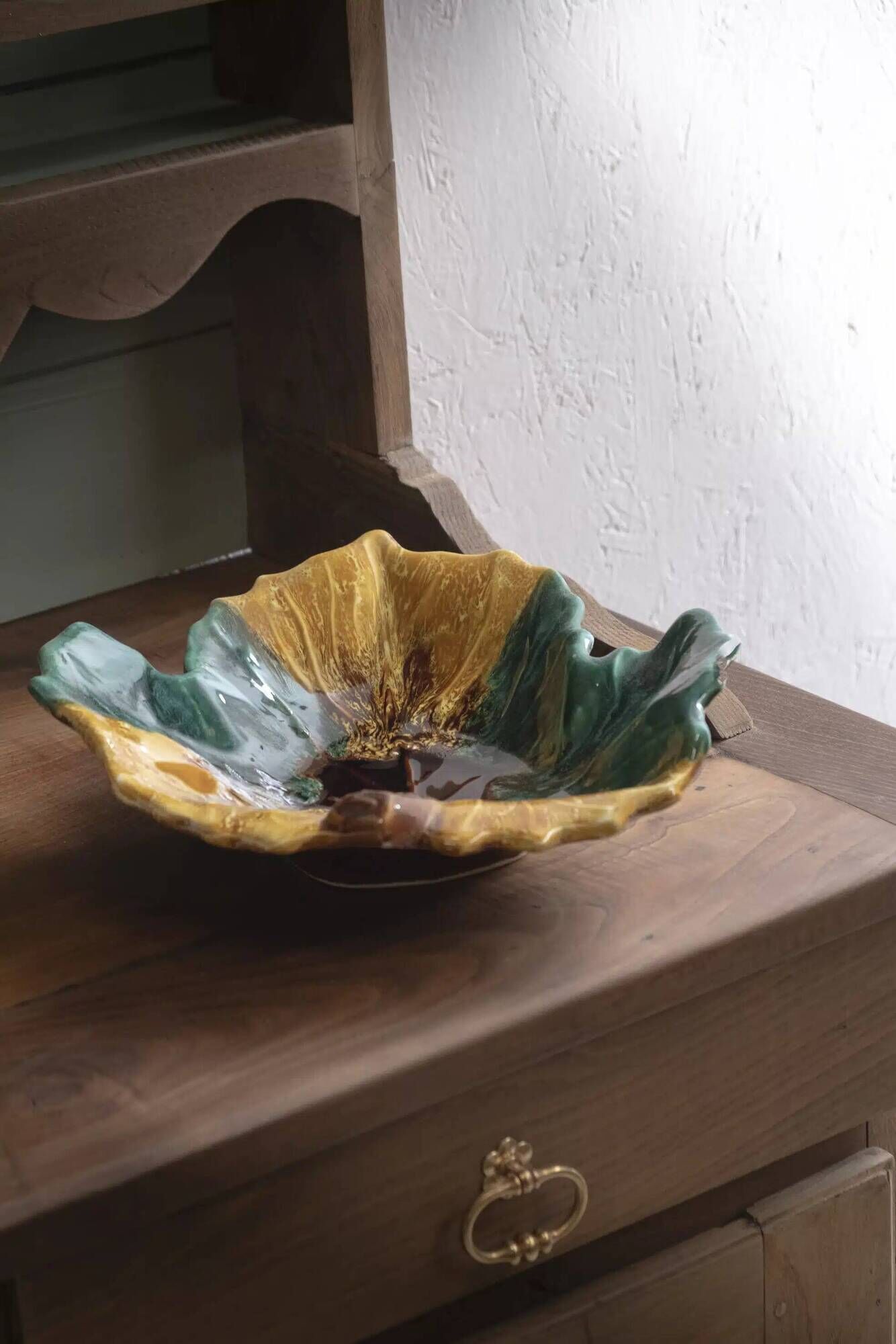 Large ceramic plate from Vallauris "Geneviève"