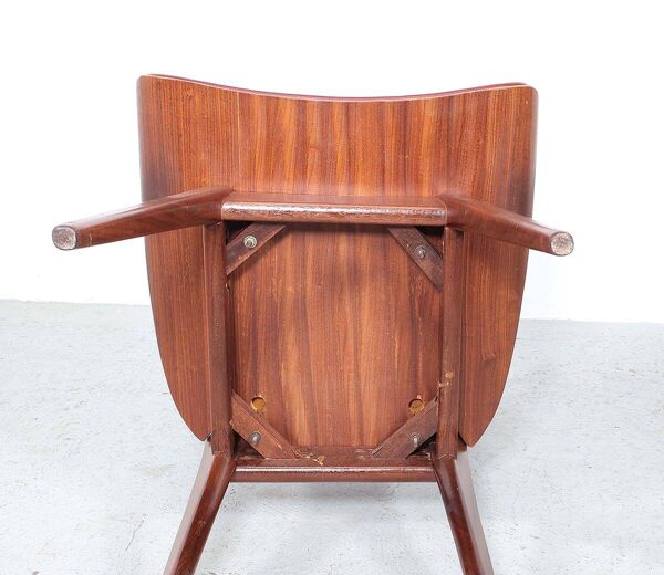 Chaises échelle vintage en bois de teck, 1960