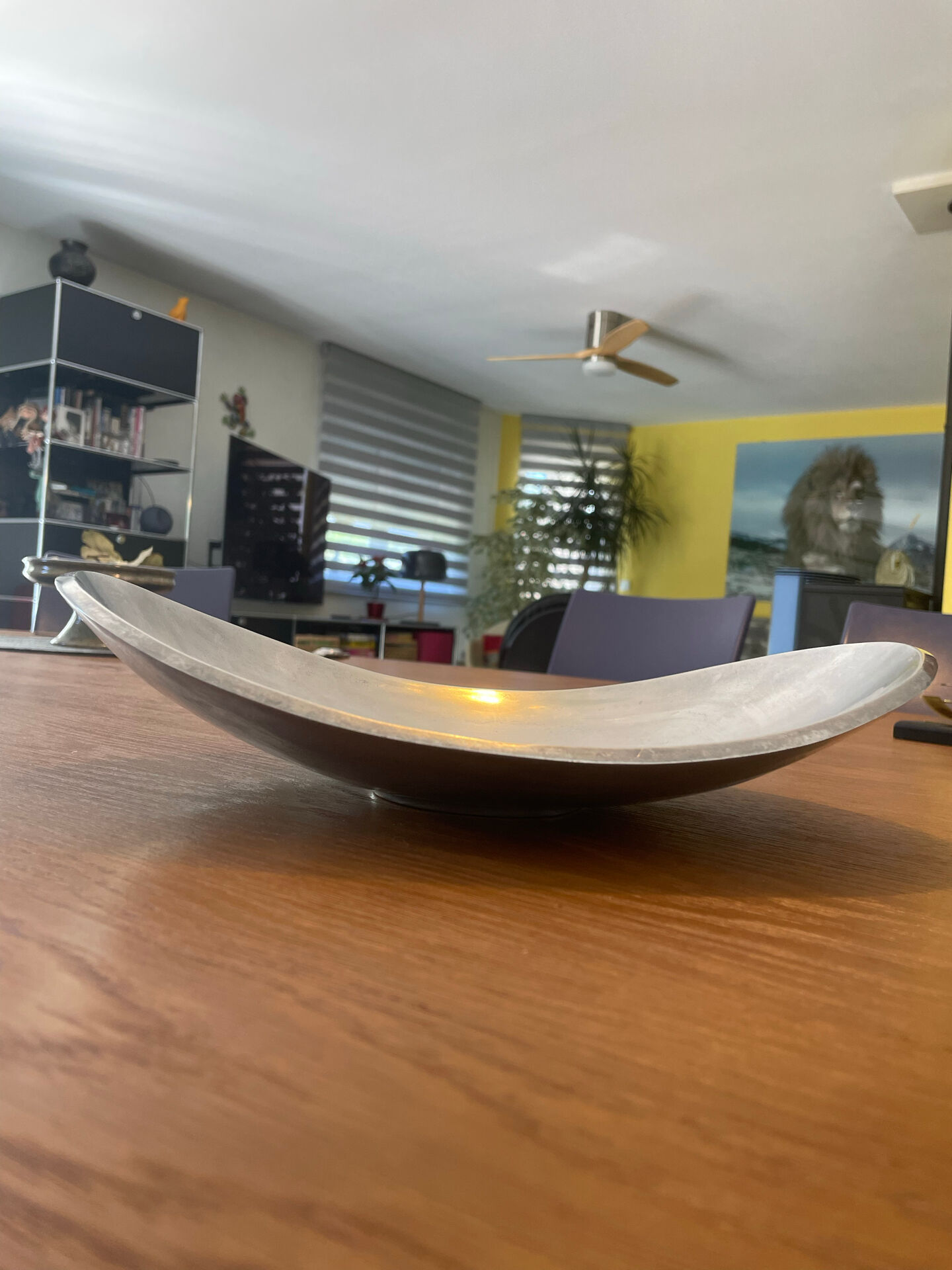 Elegant forged aluminium catchall.