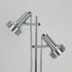 Danish modern design double spot floor lamp / reading lamp / aluminum / 1970s-1980s