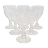 6 baccarat crystal port glasses, circa 1910.