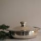 Silver-plated casserole with lid