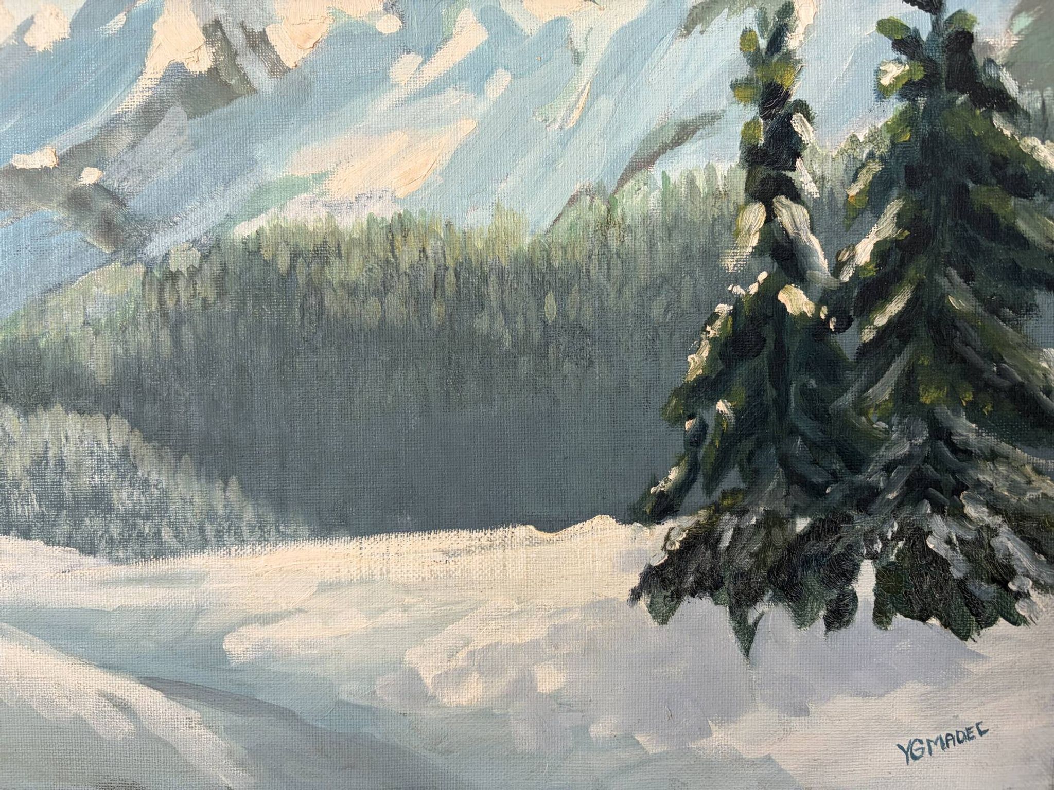 Oil painting landscape signed 40cm x 55cm