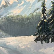 Oil painting landscape signed 40cm x 55cm