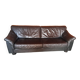 Molinari 3 seater black vintage sofa