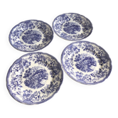 Lot d’assiettes anglaises bleues