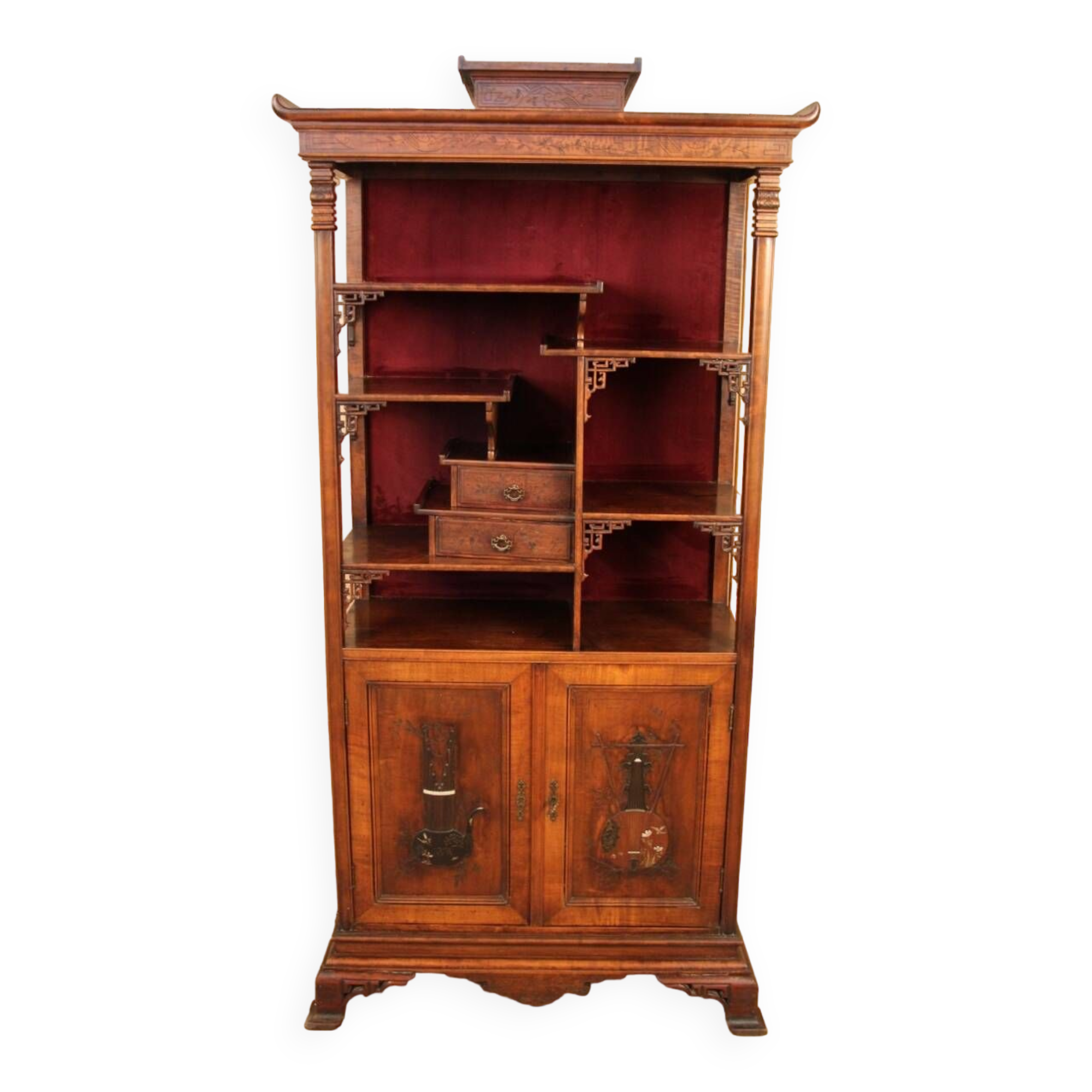Japanese collector's cabinet attributed to viardot