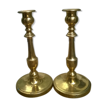 Paire de bougeoirs ancien