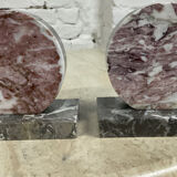 Pair of Art Deco marble bookends