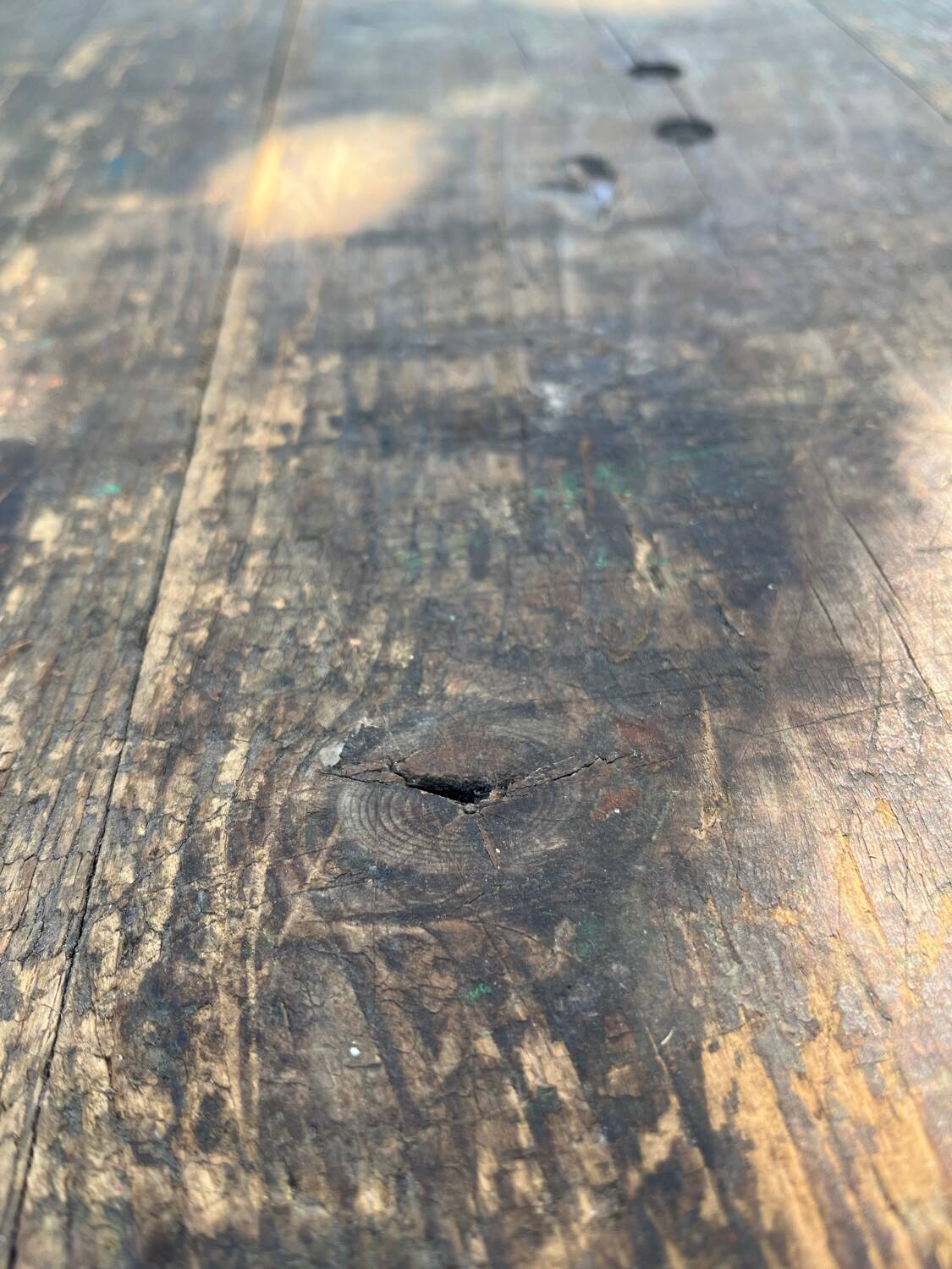 Antique wooden folding table