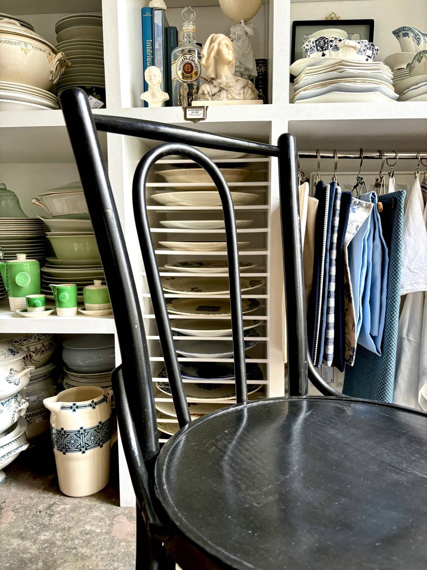 2 bistro chairs in black bent beech