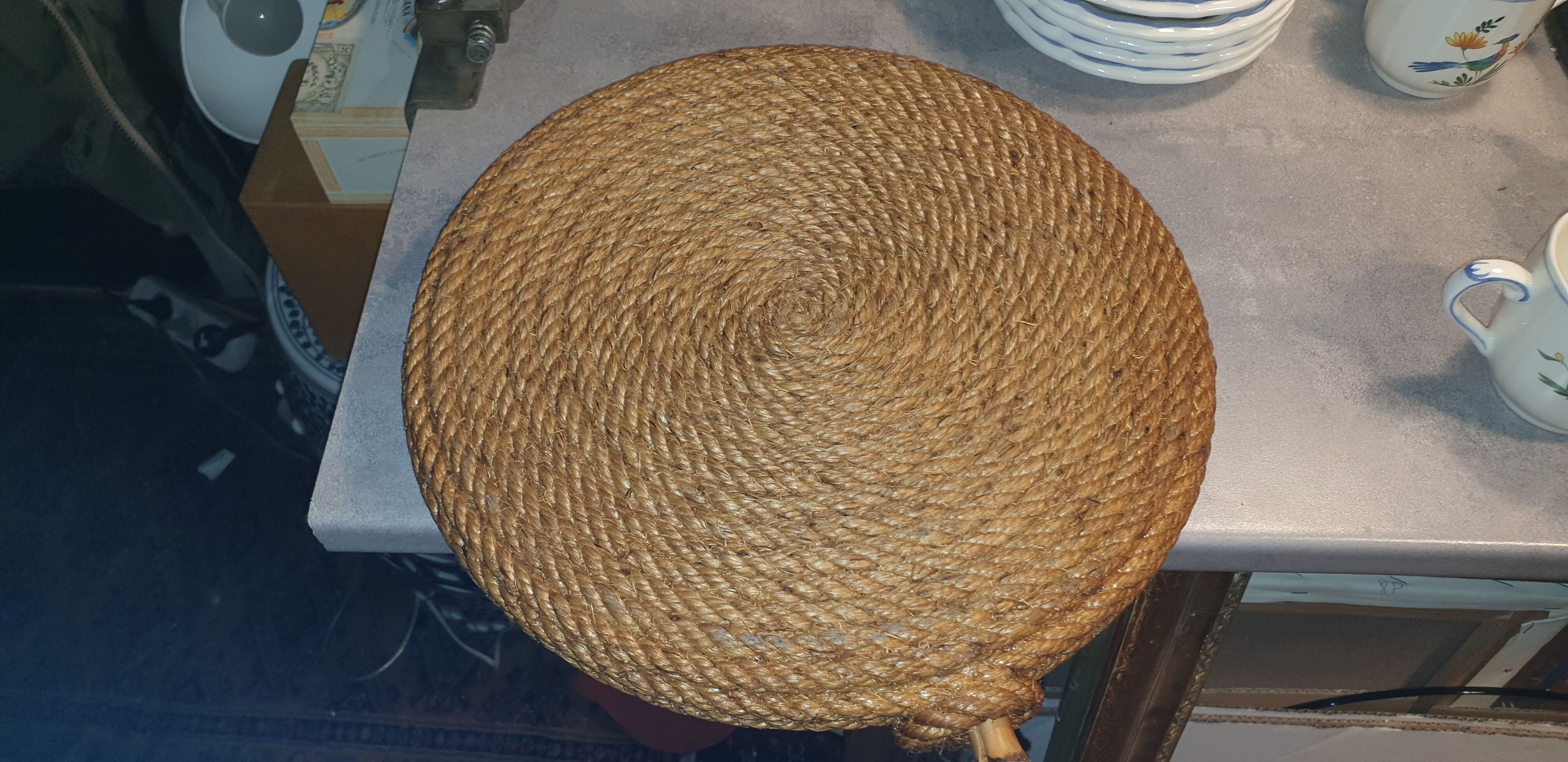 Plateau corde tressé