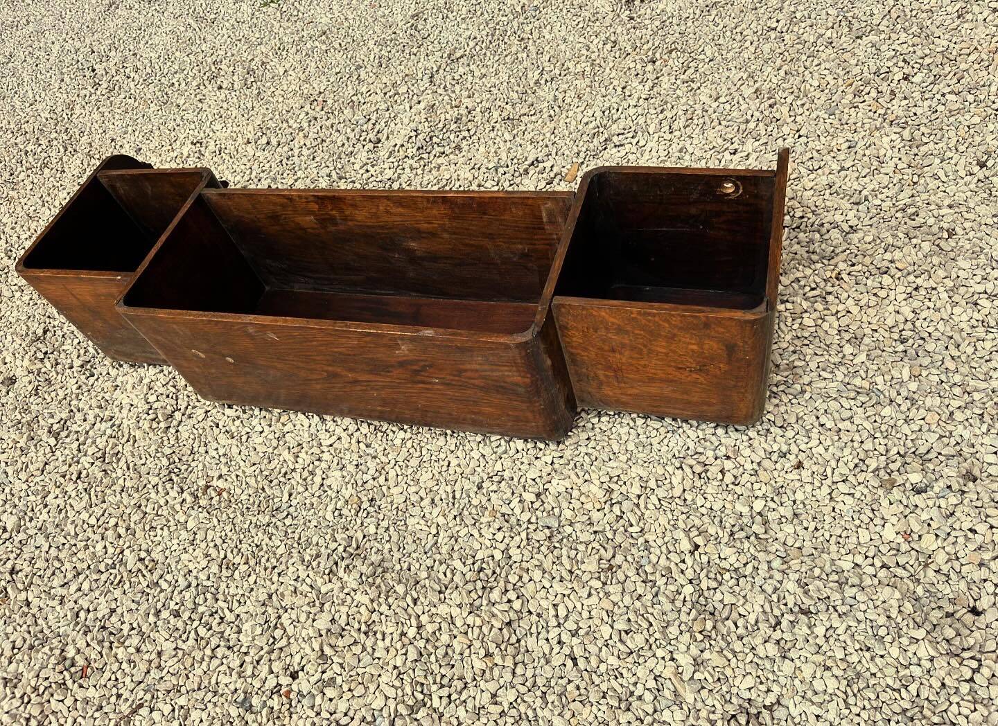 1940s wooden wall shelf