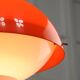 Italian space age orange plexiglass pendant lamp, 1970s