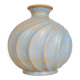 Pair of "Turkos" ceramic vases in mid-century style, Ewald Dahlskog, Bo Fajans, Sweden