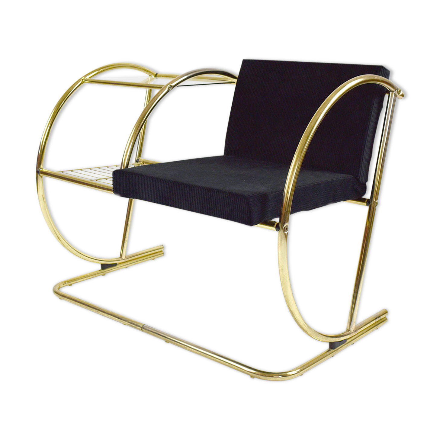 Waiting bench cord upholstery 1960