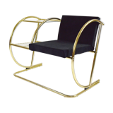 Waiting bench cord upholstery 1960