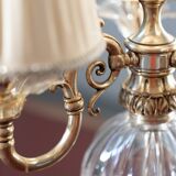 Delta Quattro 5-Light Crystal Table Lamp – Silver Finish