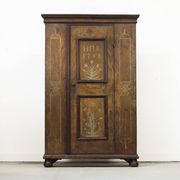 Painted folk art bridal cupboard 1769
