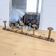 Turned wooden coat rack