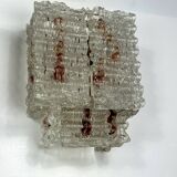 Set of four large wall lamps in murano glass elements by Poliarte. Italy 1970s