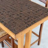 Vintage bar table with chairs | dining table | bar stools | 1950s
