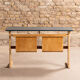 Casala double office in solid beech renovated and restyled, circa 1960