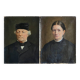 Tableau Pendant HST "portrait de couple" Famille XIX° siècle