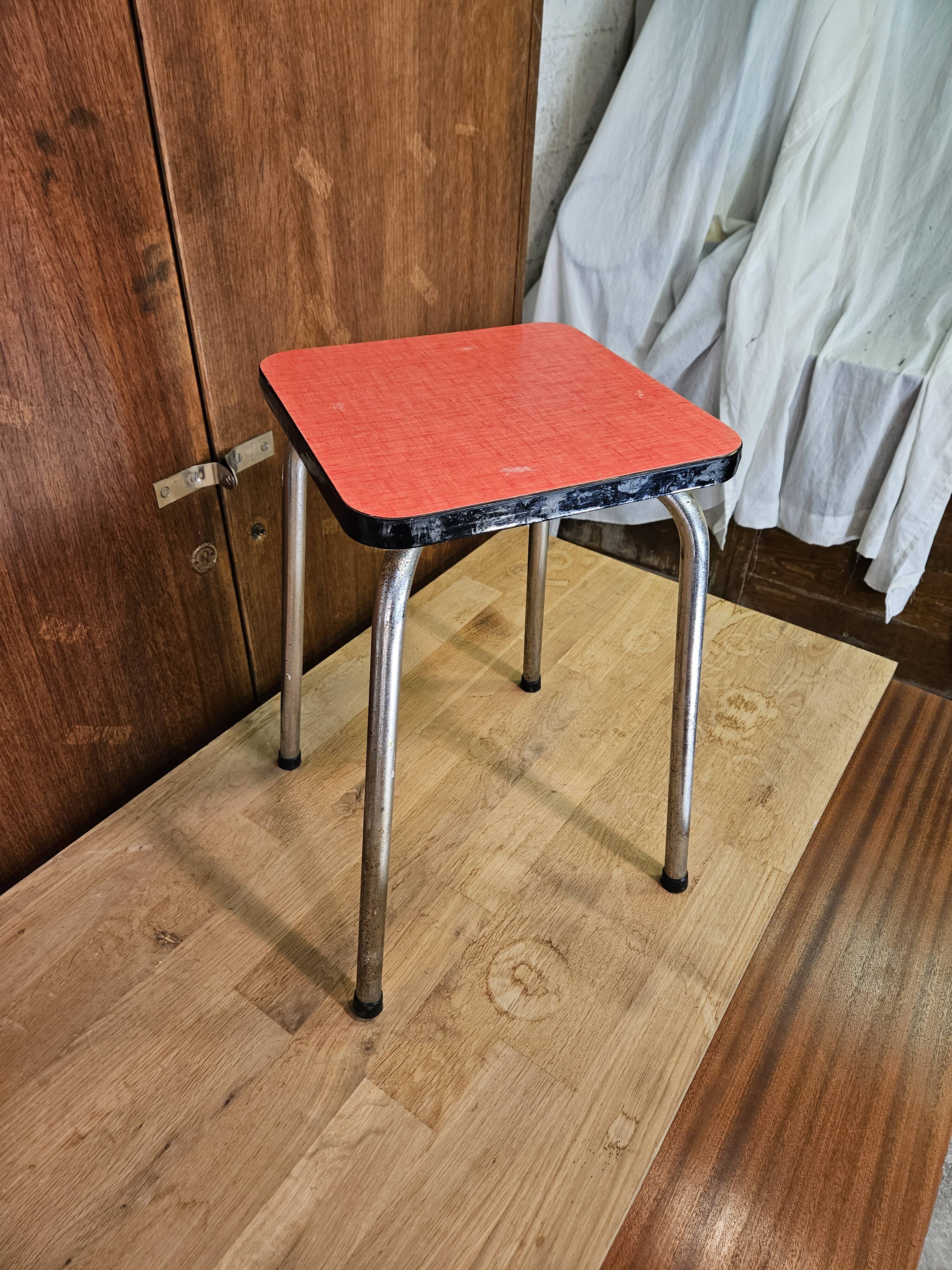 Pink formica stool 1960