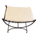 Tabouret curule en fer forgé noir