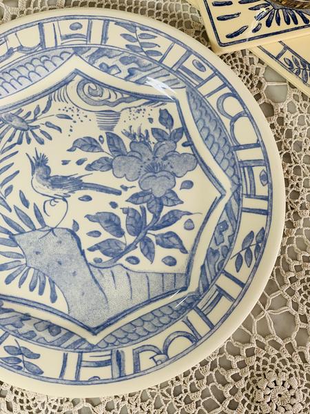 Gien blue bird flat plate