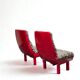 Ensemble de fauteuils lounge léopard postmodernes italiens – 1980