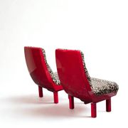 Ensemble de fauteuils lounge léopard postmodernes italiens – 1980