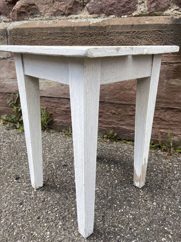 tabouret rustique vintage, french farmer Painted stool shabby chic 1930
