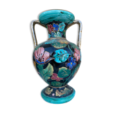 Large vase with ceramic handles Vallauris 1960