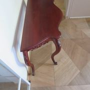 Console with curved legs - mahogany - Louis XV style - carved wood