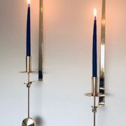 A pair of Pierre Forsell candle holders for Skultuna Sweden