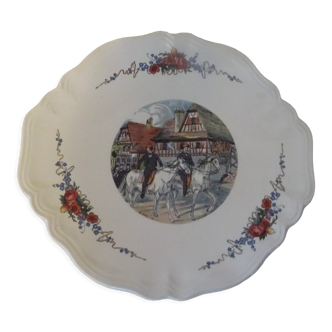 Dish Sarreguemines Obernai H. Loux Alsace faience