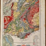 Map of the alps and rhone valley from 1945